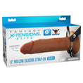 Load image into Gallery viewer, Fantasy X-Tensions Elite 8" Silicone Hollow Strap-On Dual Density Brown