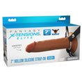 Load image into Gallery viewer, Fantasy X-Tensions Elite 7" Silicone Hollow Strap-On Dual Density Brown