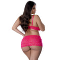 Load image into Gallery viewer, Get It Girl Bra, Skirt & Thong Set Diva Pink 2Xl