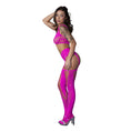 Load image into Gallery viewer, Seamless Bra, Garter Stocking & G-String Set Pink One Size