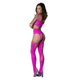 Load image into Gallery viewer, Seamless Bra, Garter Stocking & G-String Set Pink One Size