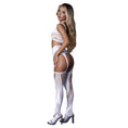 Load image into Gallery viewer, Seamless Bra, Garter Stocking & G-String Set White One Size