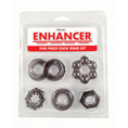 Load image into Gallery viewer, Enhancer Five Piece Cock Ring Set Black