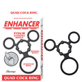 Load image into Gallery viewer, Enhancer Quad Cockring Black