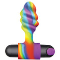 Load image into Gallery viewer, Bang! Vibrating Rainbow Butt Plug