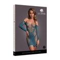 Load image into Gallery viewer, Le Désir Long-Sleeved Net Mini Dress Blue One Size