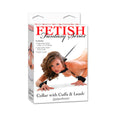 Load image into Gallery viewer, Fetish Fantasy Series Collar with Cuffs and Leash Black