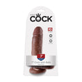 Load image into Gallery viewer, King Cock 7" Cock with Balls Brown