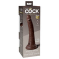 Load image into Gallery viewer, King Cock Elite 7" Dual Density Silicone Cock Brown