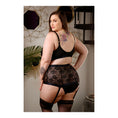Load image into Gallery viewer, Chloe Keyhole Bra & Gartered High Waisted Panty 1X/2X