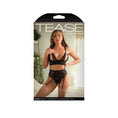 Load image into Gallery viewer, Blaire Bralette, Garter Belt & Crotchless Pearl Panty S/M