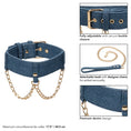 Load image into Gallery viewer, Ride 'Em Premium Denim Collection Collar With Leash