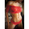 Load image into Gallery viewer, Rose & Thorn Lace Crop Top & Panty - L/XL (Garment Only - No Box)