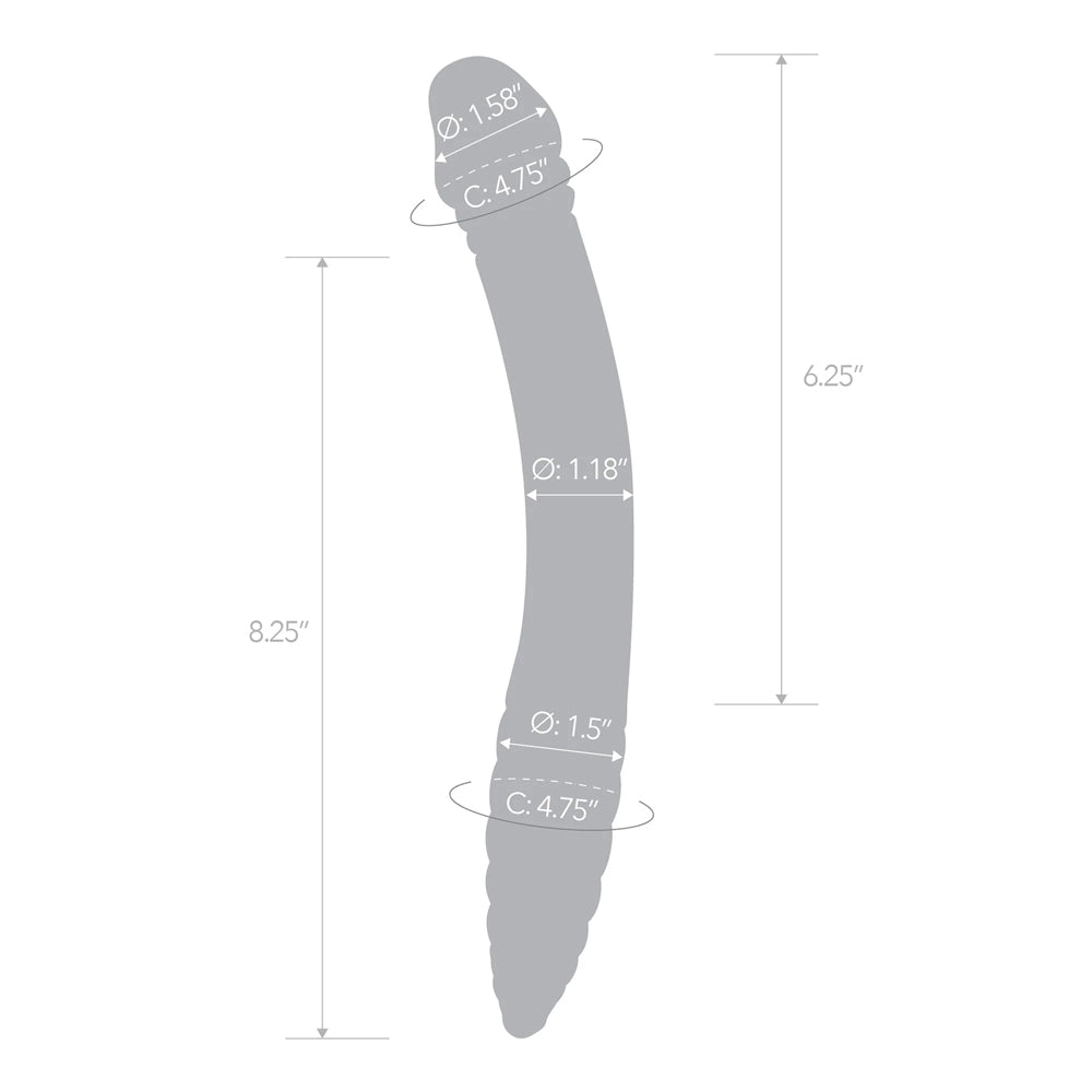 Glas 11&quot; Double-Sided Glass Dildo For G-Spot P-Spot Stimulation