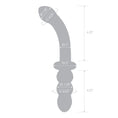 Load image into Gallery viewer, Glas 12" Girthy Ribbed G-Spot Glass Dildo With Handle Grip Double Ended
