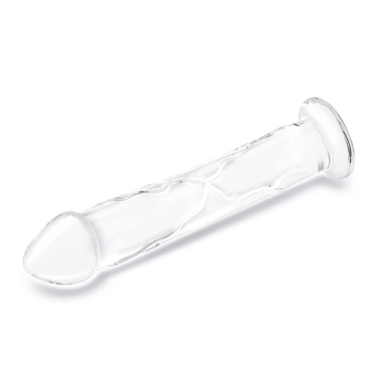 Glas 12&quot; Glass Dildo With Veins & Flat Base