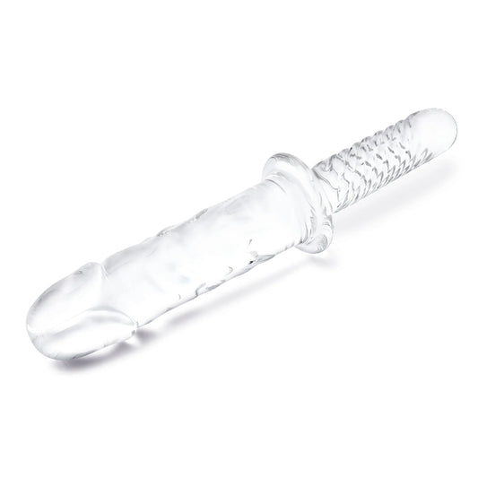 Glas 11&quot; Girthy Cock Double Ended With Handle