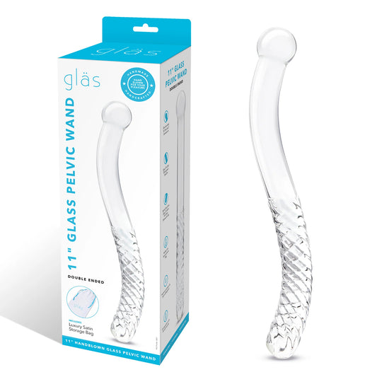 Glas 11&quot; Glass Pelvic Wand Double Ended