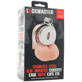 Load image into Gallery viewer, Lockmaster Stainless Steel Flat Inverted Chastity Cage With Cats Eye
