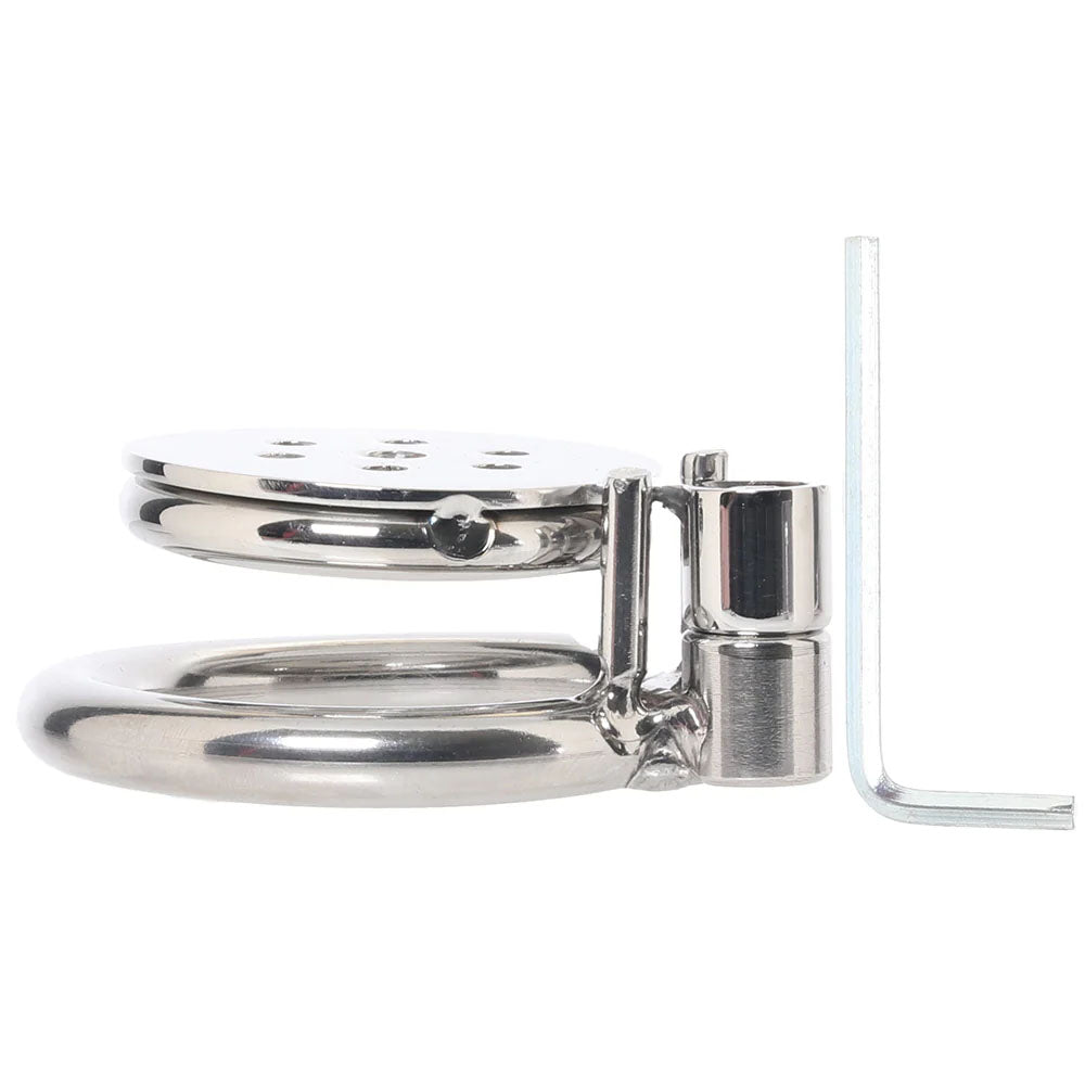 Lockmaster Stainless Steel Flat Inverted Chastity Cage