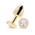 Load image into Gallery viewer, Gemsations 2" Beginners Bling Bling Metal Butt Plug Gold
