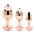 Load image into Gallery viewer, Gemsations 3Pc Rose Anal Training Kit Rose Gold
