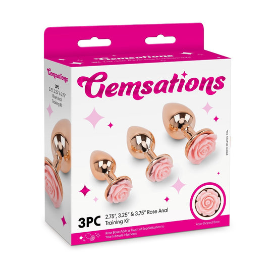 Gemsations 3Pc Rose Anal Training Kit Rose Gold