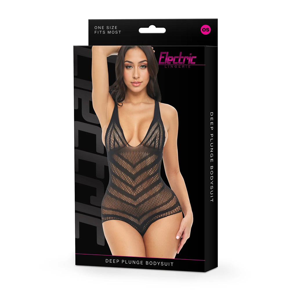 Electric Lingerie Deep Plunge Bodysuit O/S