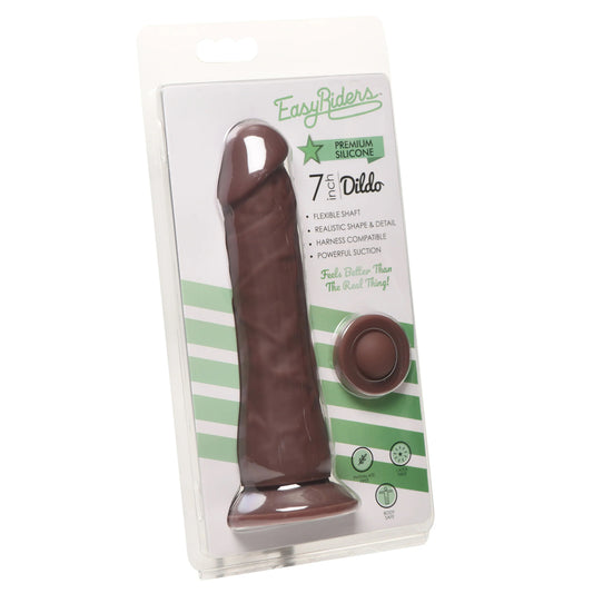 Easy Riders 7&quot; Silicone Dildo Dark