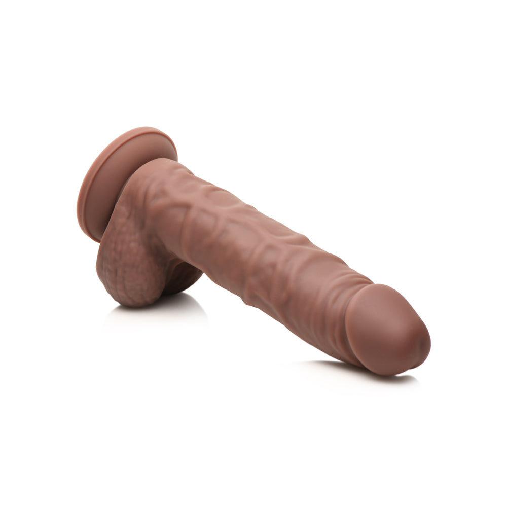 Easy Riders 7" Silicone Dildo With Balls Dark