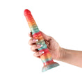 Load image into Gallery viewer, Colours Stacked 9" Dildo Red/Gold
