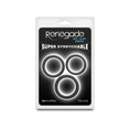 Load image into Gallery viewer, Renegade 3Pc Slim Rings Black
