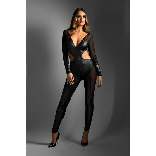 Wetlook And Mesh Catsuit M/L