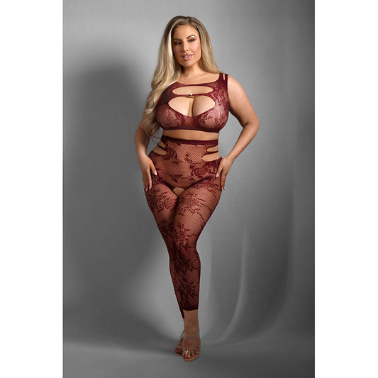 Undivided Attention Top & Crotchless Tights Queen Size