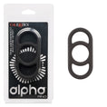 Load image into Gallery viewer, Alpha Liquid Silicone Commander Ring Black
