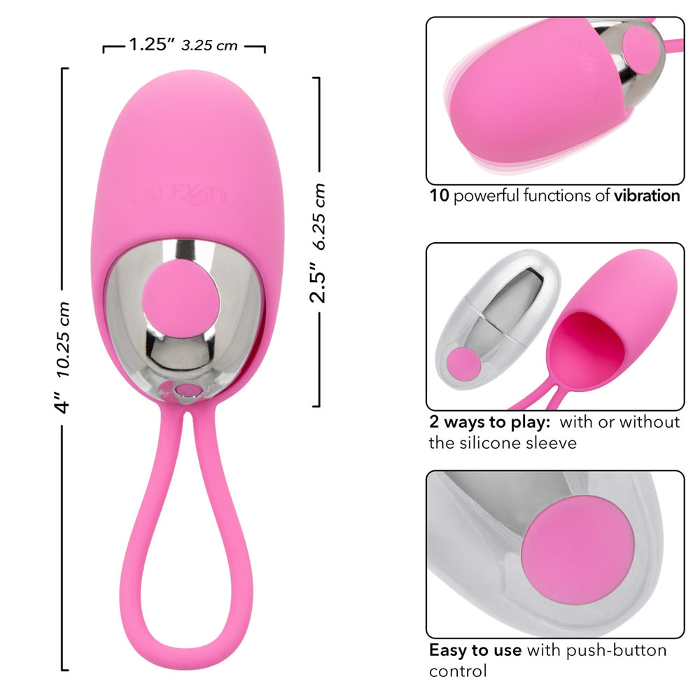 Turbo Buzz Bullet With Removable Silicone Sleeve Pink