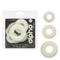 Load image into Gallery viewer, Alpha Glow-In-The-Dark Liquid Silicone 3 Ring Set
