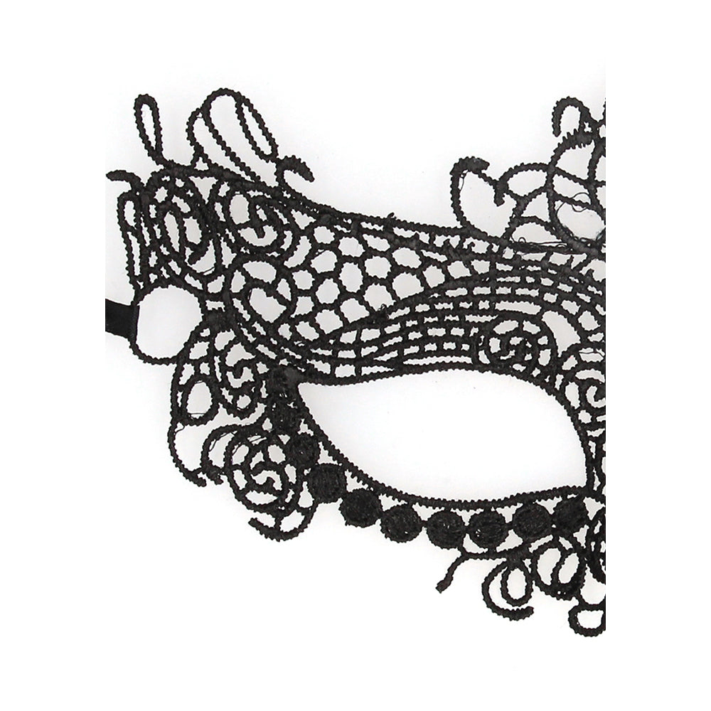 Ouch! Black & White Lace Eye Mask Queen