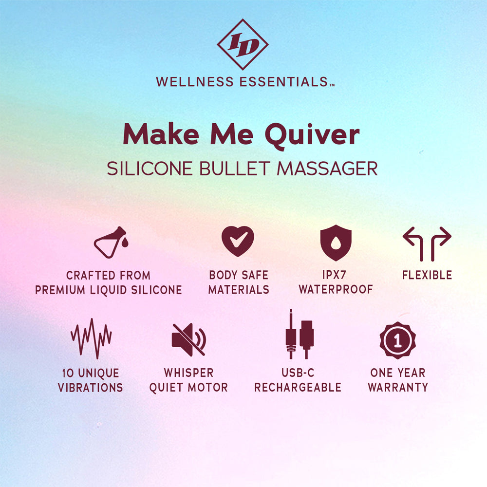 ID Make Me Quiver Silicone Bullet Massager