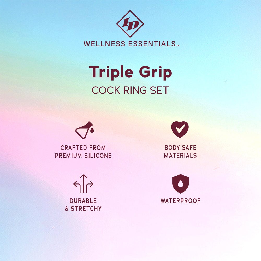 ID Triple Grip Cock Ring Set