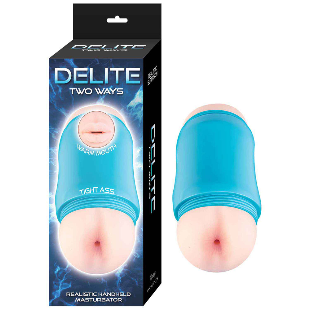 Delite Two Ways Mouth & Ass White