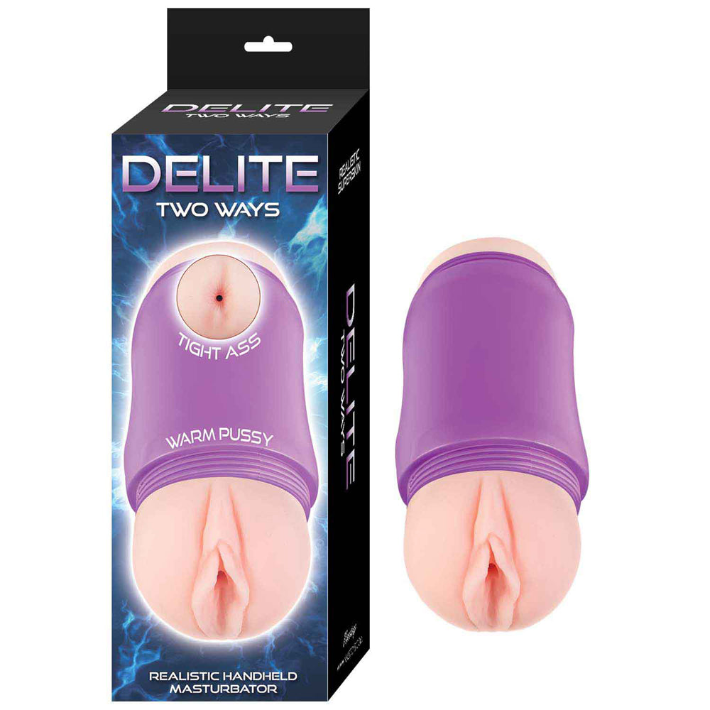 Delite Two Ways Vagina & Ass White