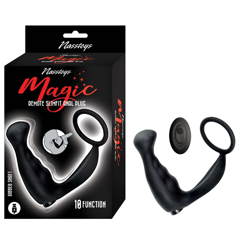 Magic Remote Slimfit Anal Plug Black