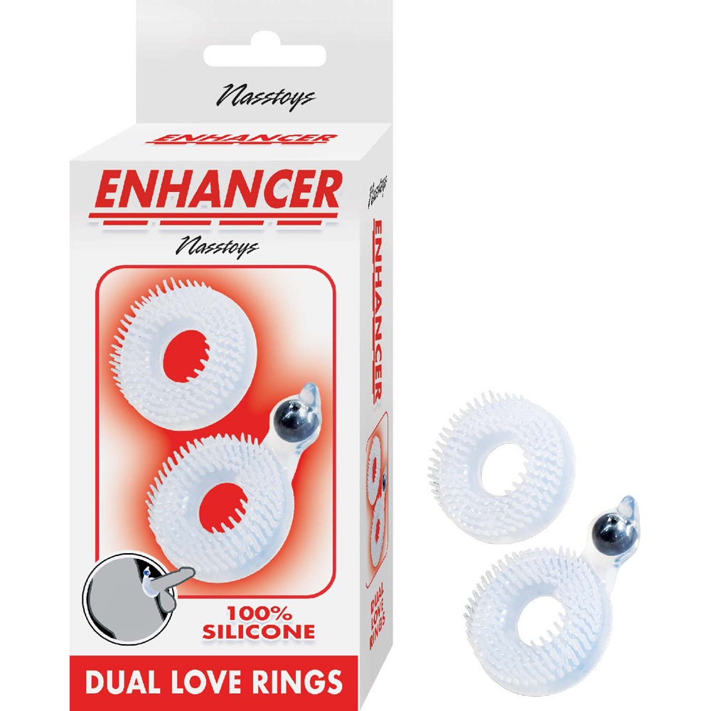 Enhancer Dual Love Rings Clear