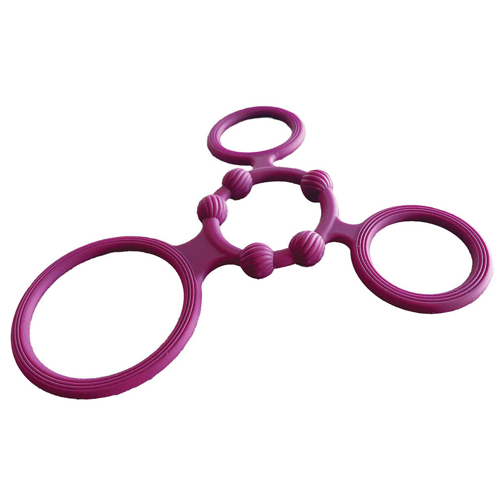 Enhancer Quad Cockring Rubine Red