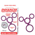 Load image into Gallery viewer, Enhancer Quad Cockring Rubine Red
