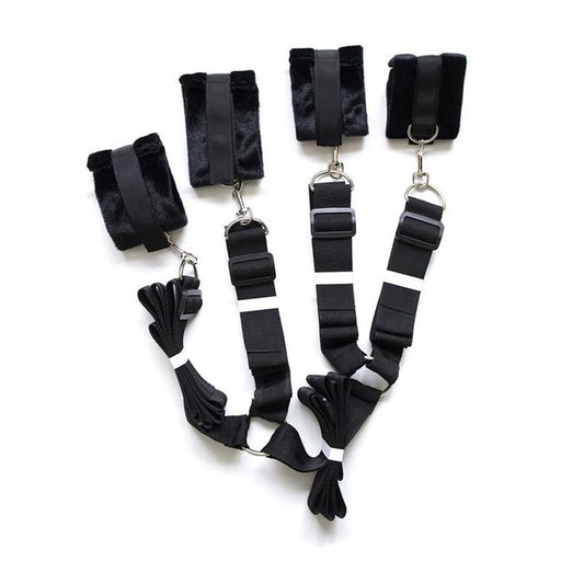 Fuzzy Bedroom Bondage Kit Black