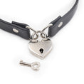 Load image into Gallery viewer, PVC Collar Choker W/ Heart Lock Connector Black
