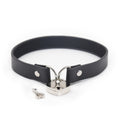 Load image into Gallery viewer, PVC Collar Choker W/ Heart Lock Connector Black
