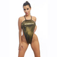 Load image into Gallery viewer, Femme X Open Back Bodysuit Golden Mirror O/S
